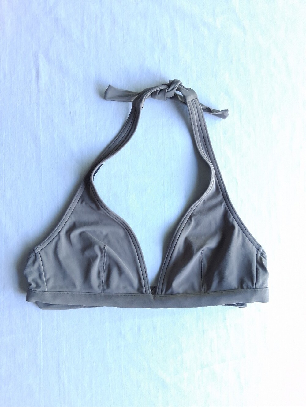 Gap Bikini top Halter Tie Gray Triangle Size M